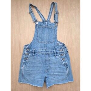 Madewell Adirondack Short Overalls in Phillip Wash Light Blue Women’s Size XS